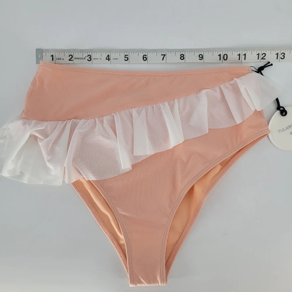 TULAROSA julieta high waist peach bikini bottoms xsmall - Picture 7 of 8